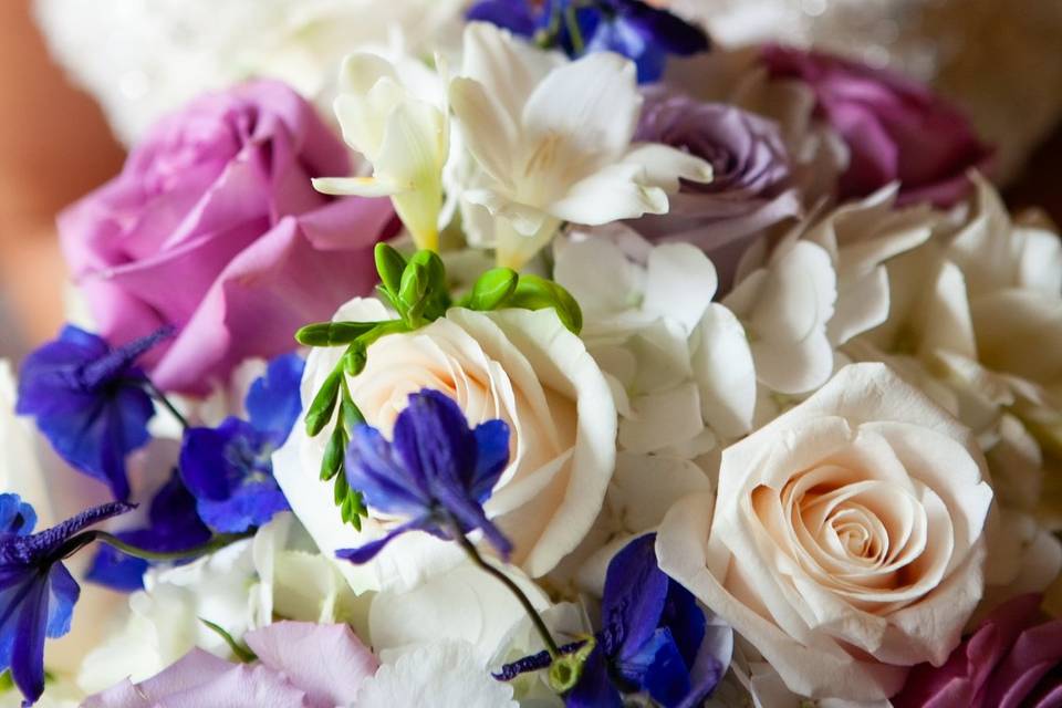 Bride and flowers