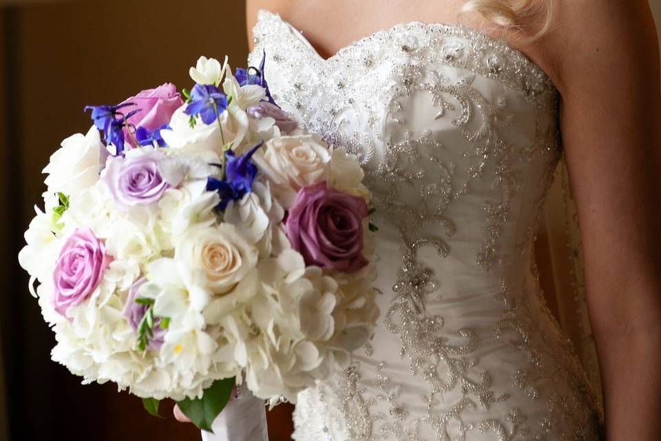 Bride by window