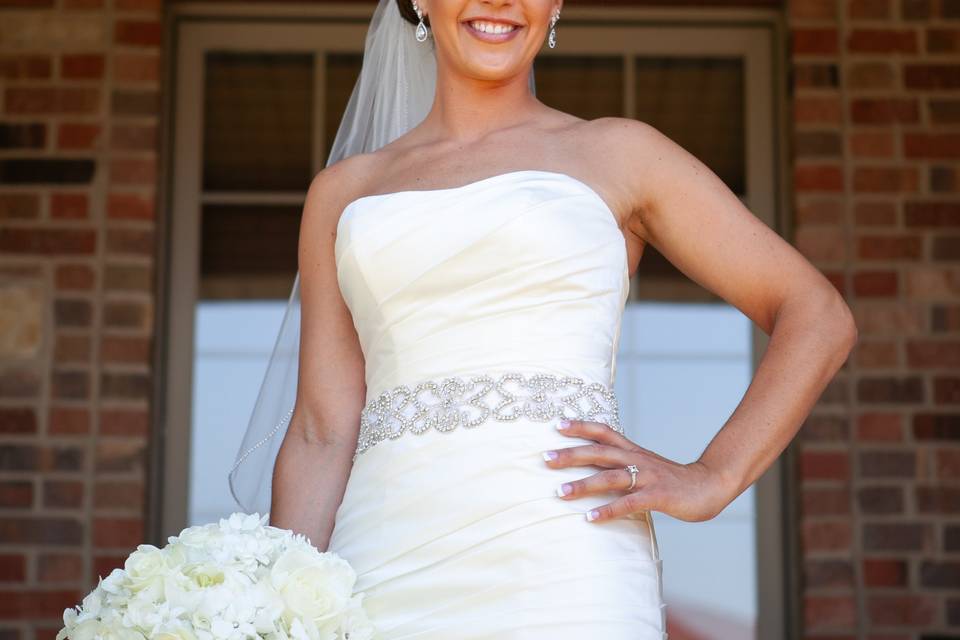 Bride posing