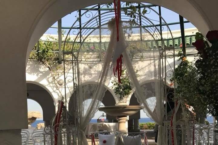 Civil ceremony at Kallithea Springs Rhodes Greece
