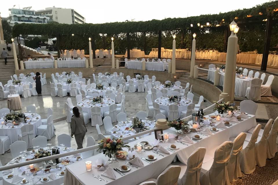Destination wedding at the Casino of Rhodes Greece
