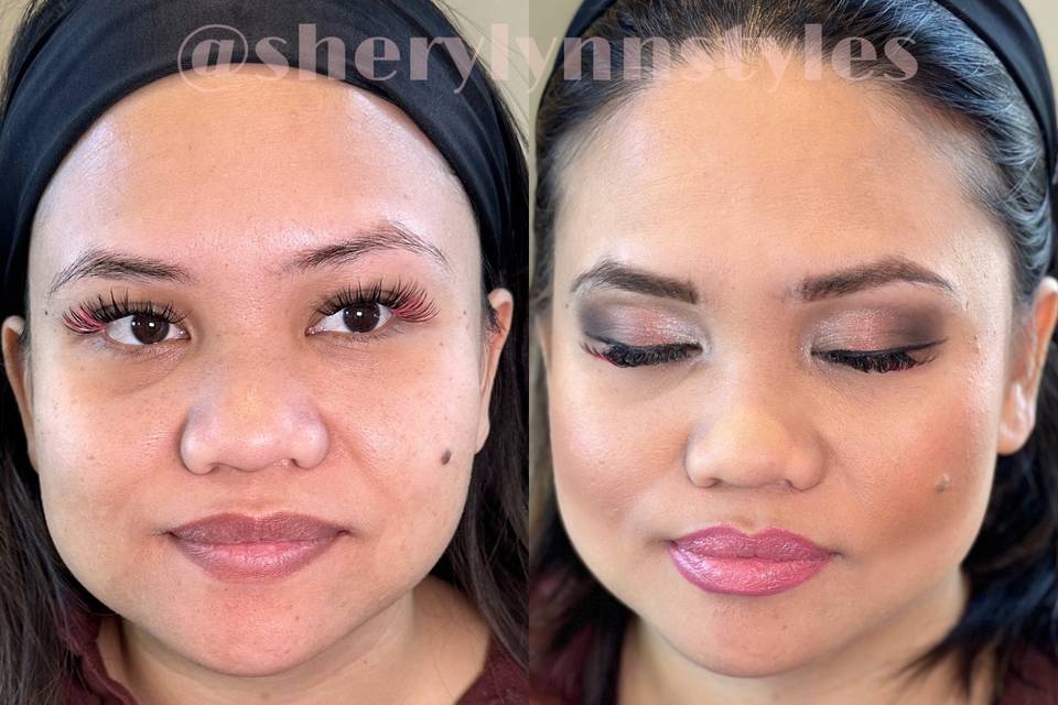 Before & After Airbrush makeup