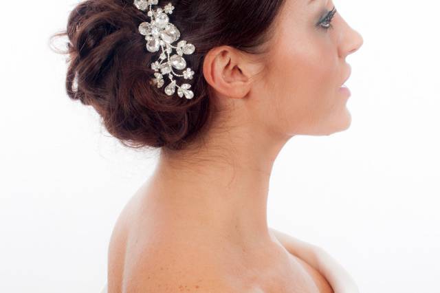 Classic vintage inspired wedding hair comb with Swarovski diamante crystals
