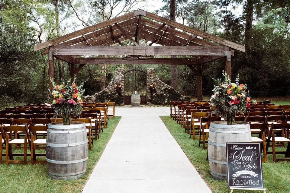 Our ceremony area set up and ready to go.