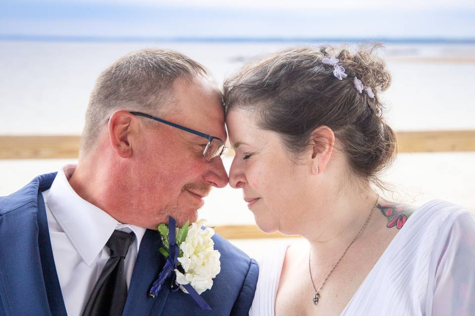 Wedding by beach