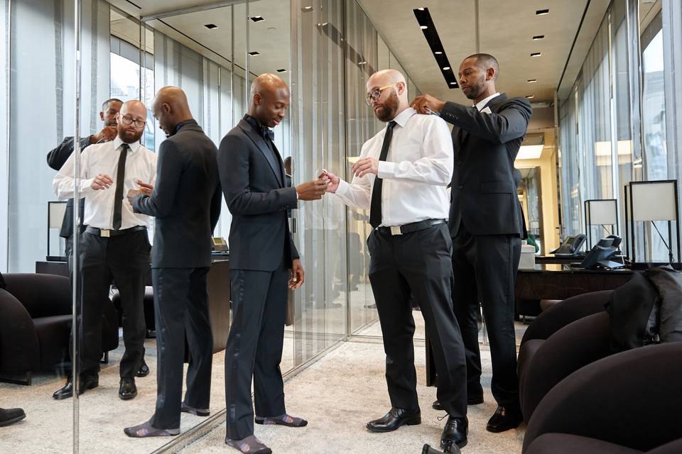 The groom with his groomsmen​