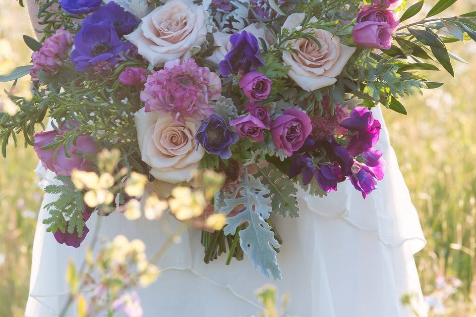 Bride holding her bouquet