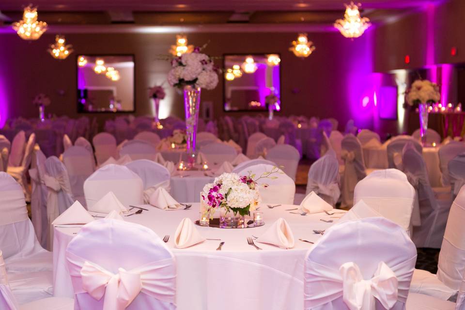 Lakeside ballroom wedding reception