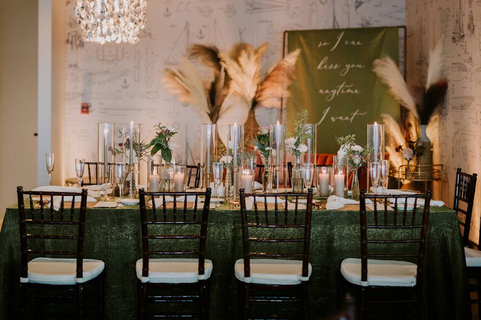 Boho wedding reception