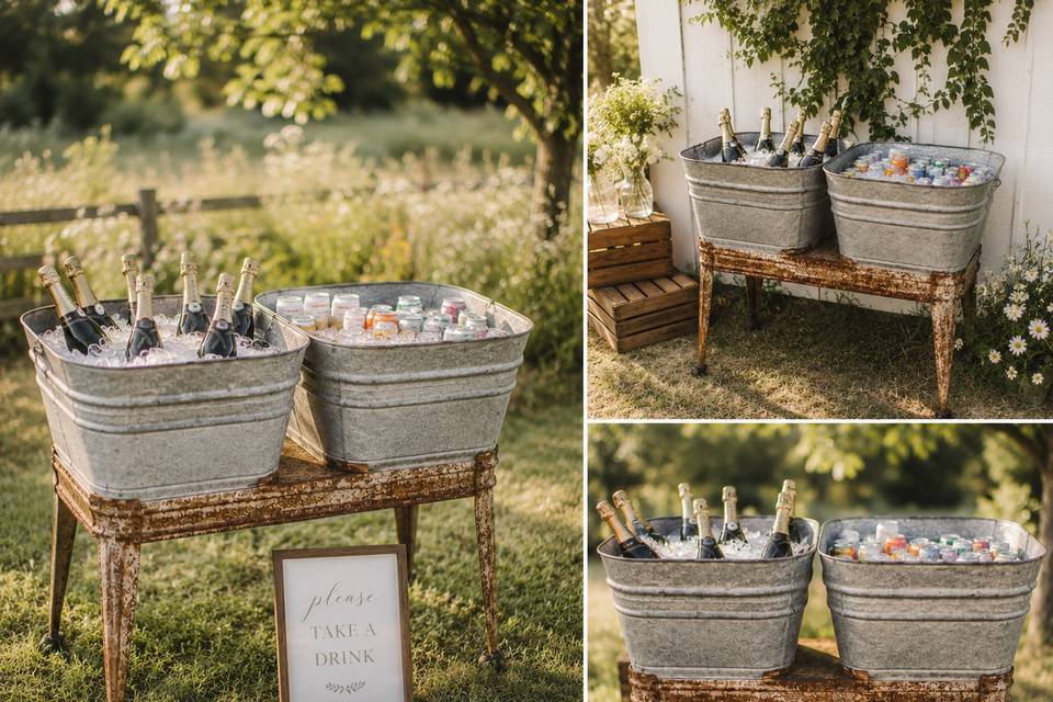 Vintage Washtub Drink Cooler