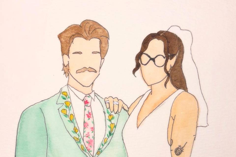 Bride+Groom Portrait Gift