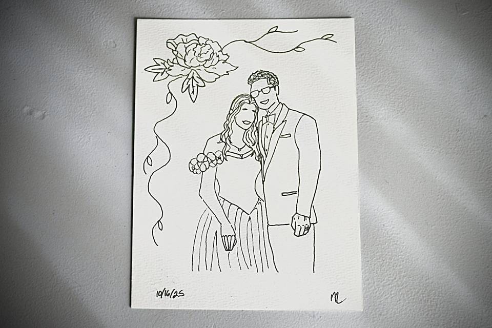 Bride+Groom Sketch Gift