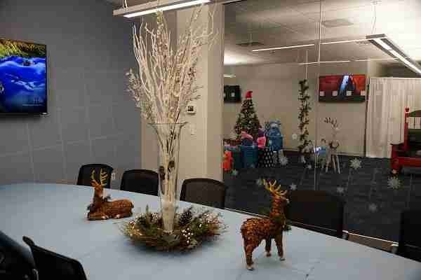 ENTRYWAY WAS LINED WITH SNOW COVERED TREES AND WILDLIFE!