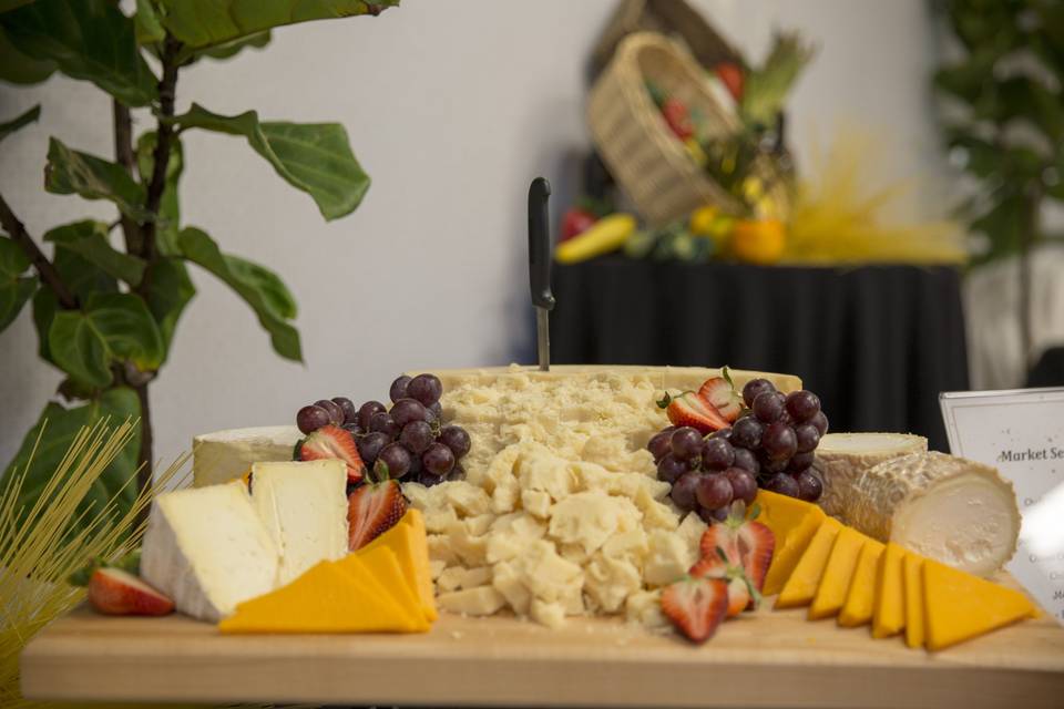 Cheese and fruit board