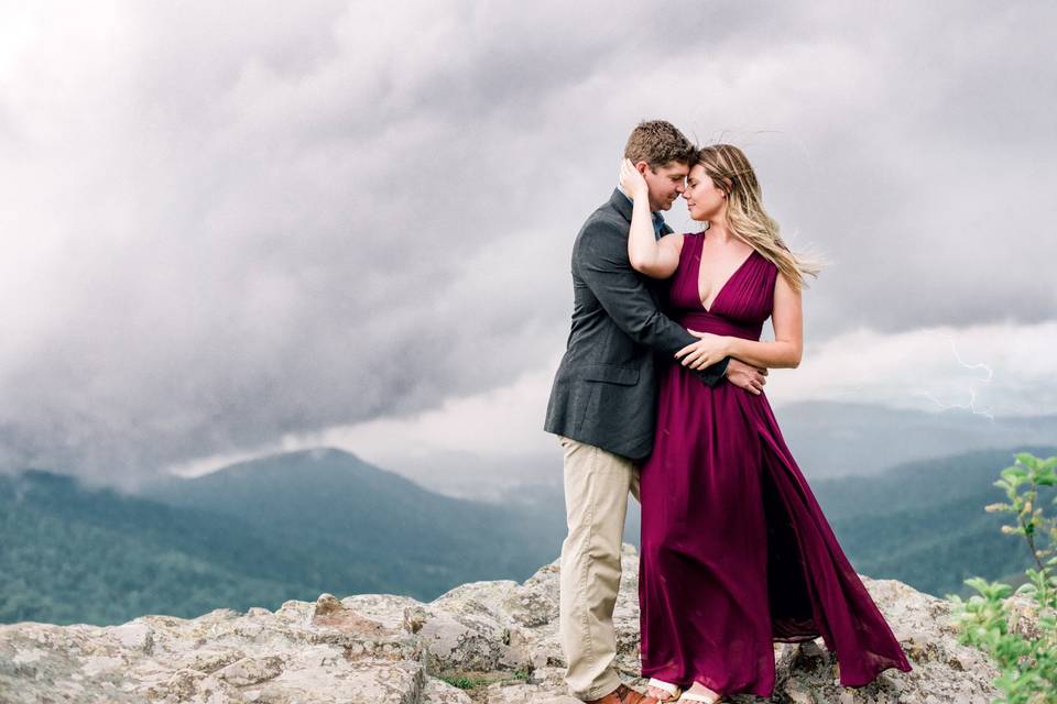 Stormy Mountain Engagement