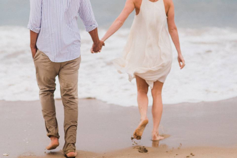 Stormy Beach Engagement