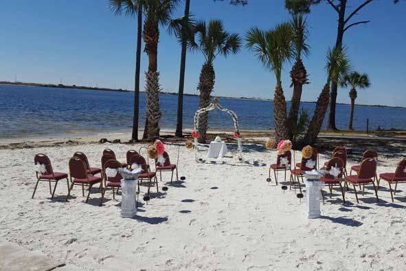 Or have your ceremony on our private sugar sand beach.