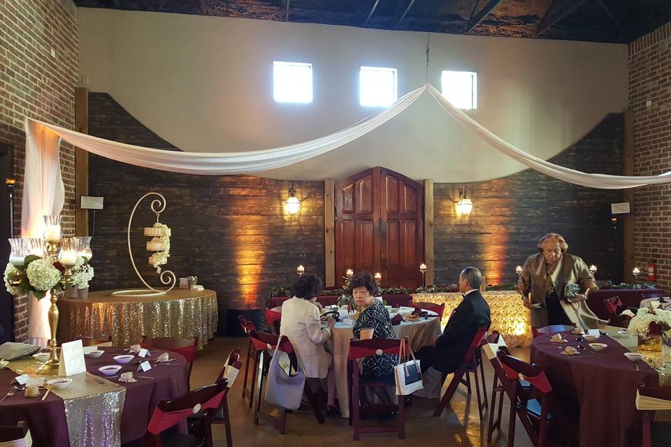 Reception in a french farm house