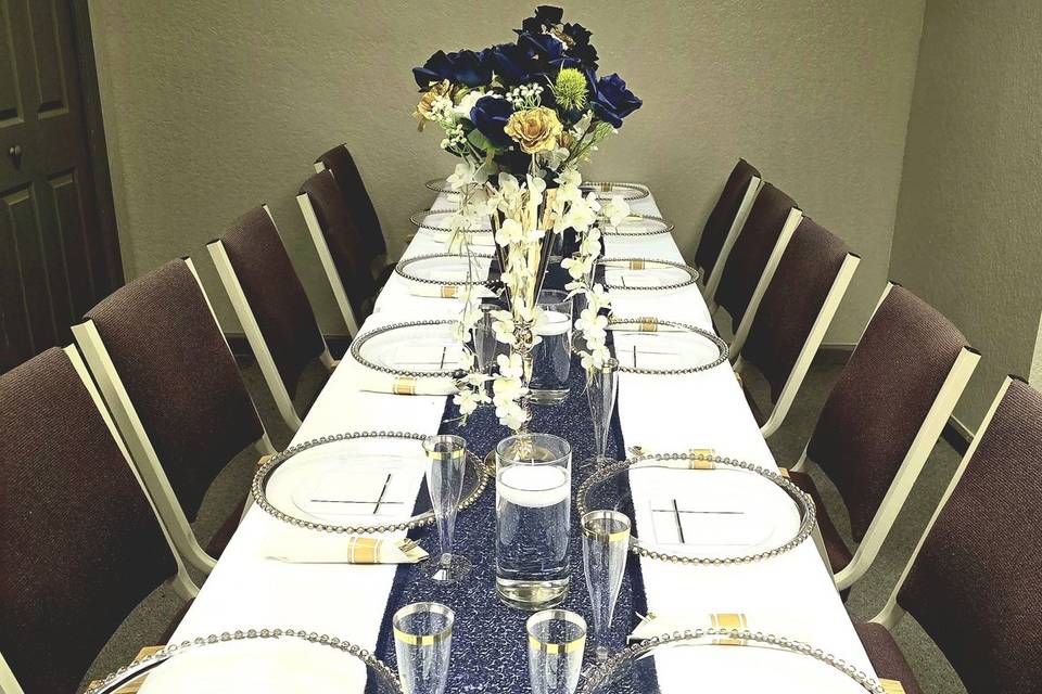 Custom color roses and seating
