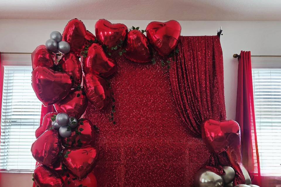 Blue velvet w/ chandelier