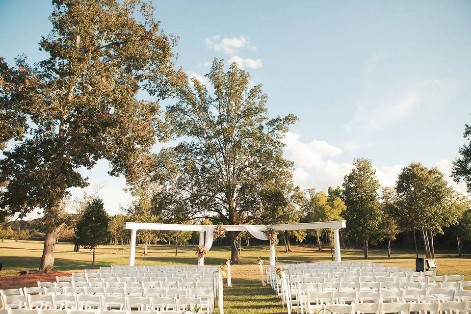 Wedding ceremony area set-up