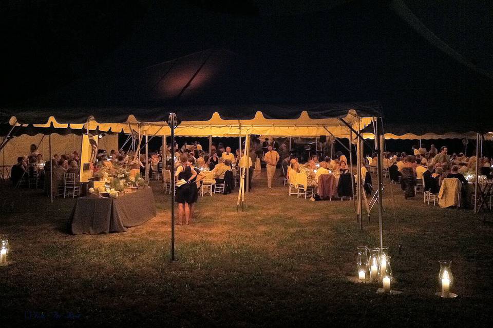 Evening tent lights