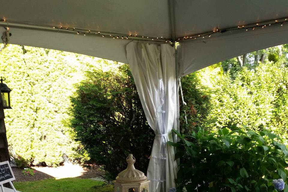 Tented courtyard area