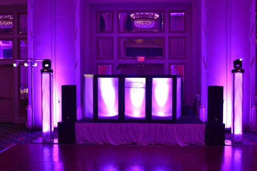DJ set up and dance floor