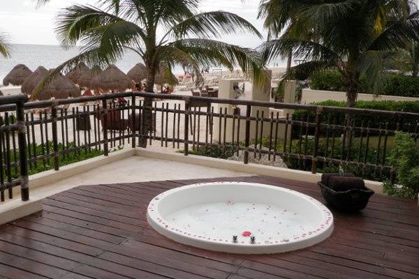 your private jacuzzi outside your suite
