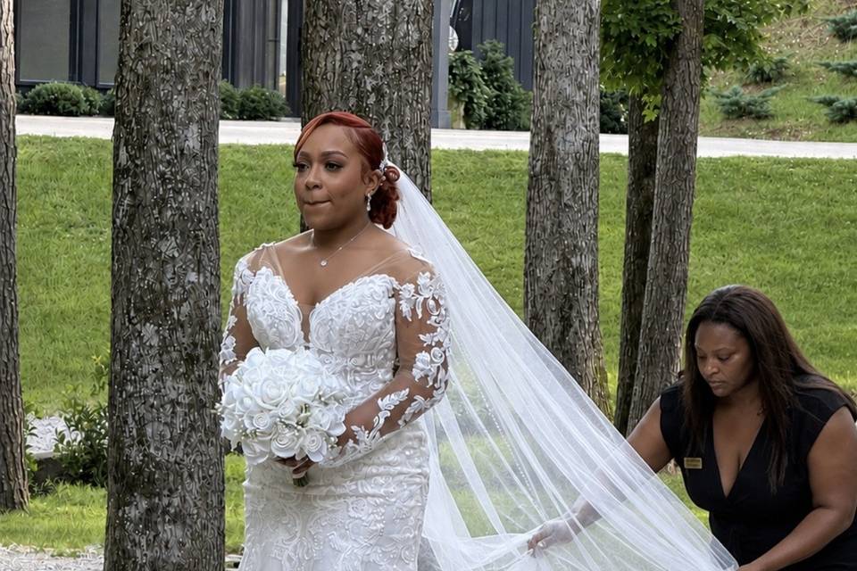 Escorting Bride