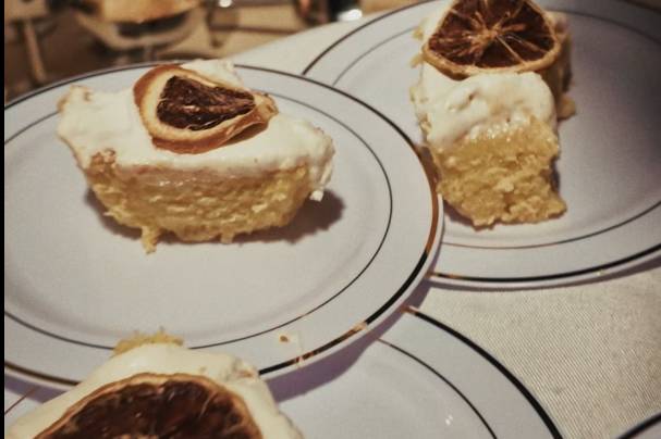 Tres Leches with Dried Lemon