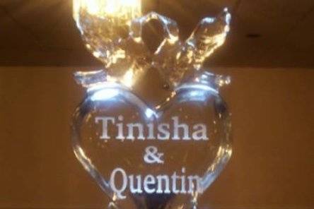 Ice sculpture for the couple