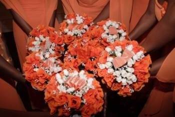 The bridesmaid's bouquets