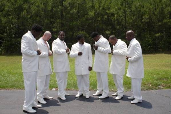 The groom with his groomsmen