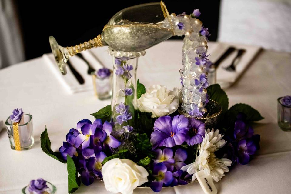 Venue decorations on table