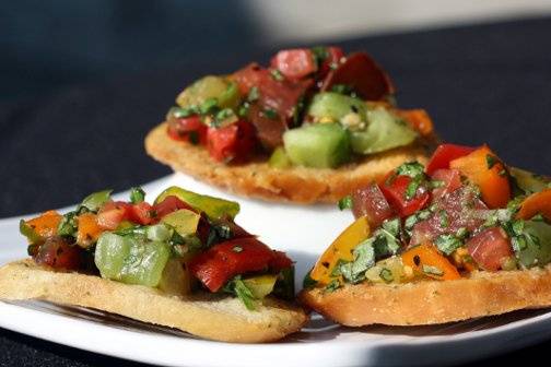 Heirloom Tomato Bruschetta