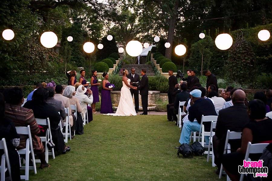 Garden wedding ceremony