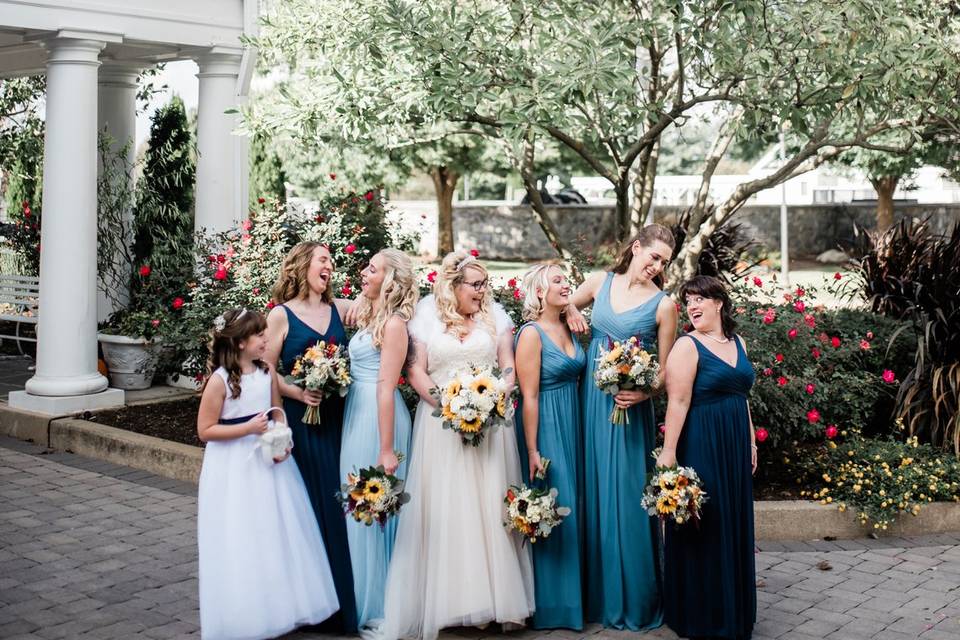 Bridal party out front