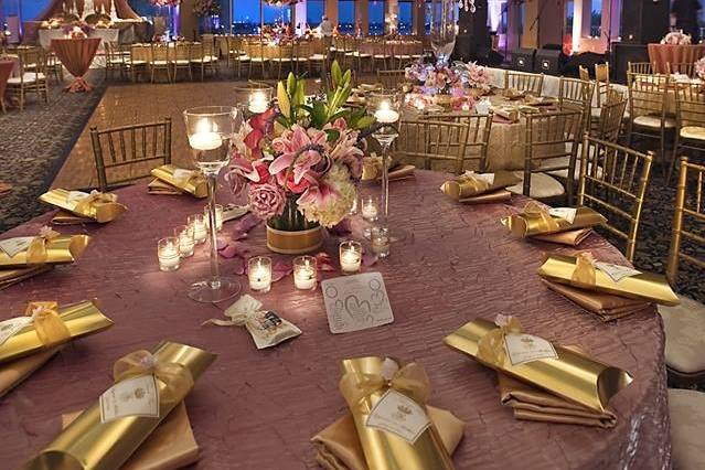 Wedding table setup