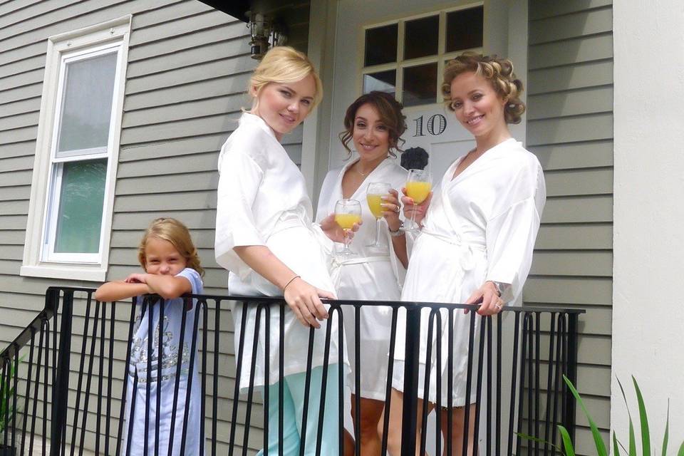 Bride with friends