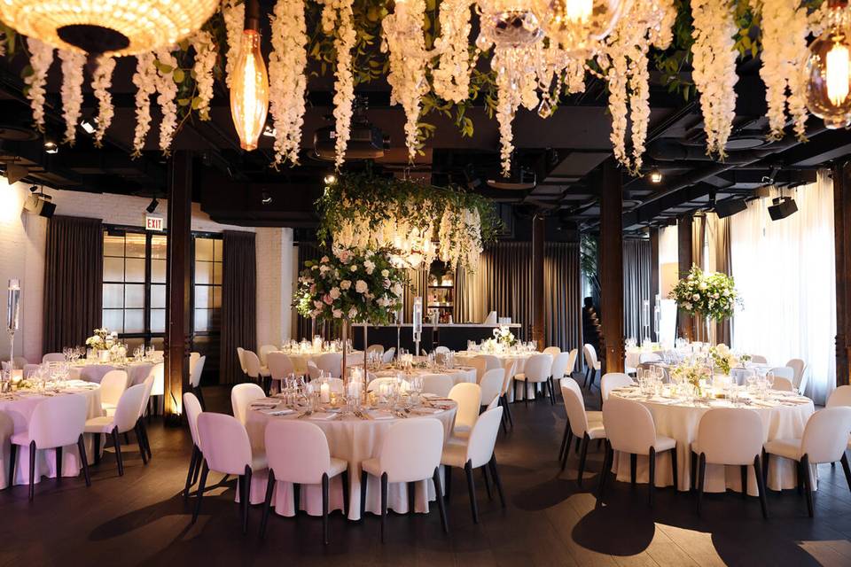 Photo of a reception set up