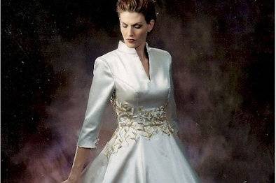 3/4 sleeve ball gowns
