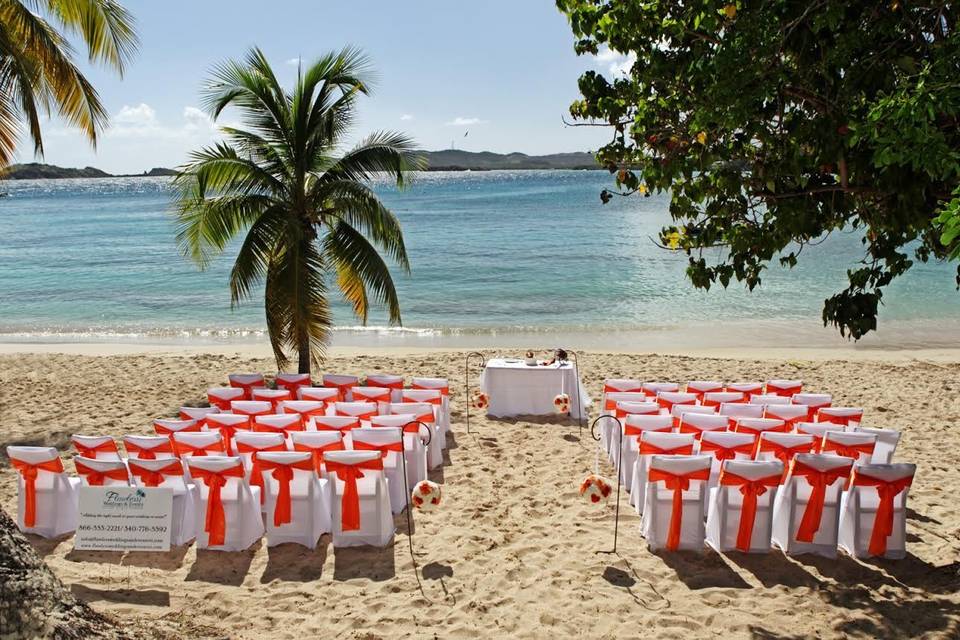 Secret Harbour Wedding Set Up