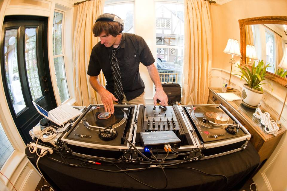 DJ performing