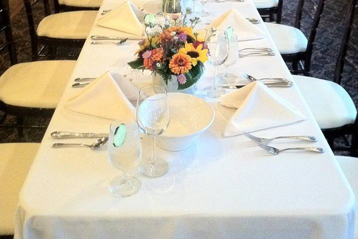 Wedding dining table