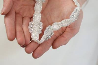 Crystal Rhinestone Belt or Headband. Eternity Knot design.