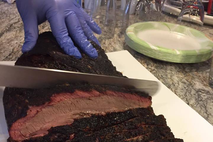 Slow-smoked brisket