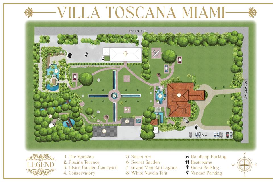 Site Map - Villa Toscana Miami