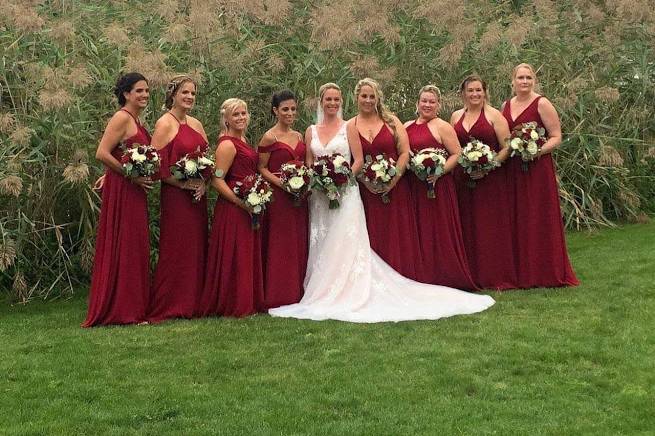 Burgundy wedding