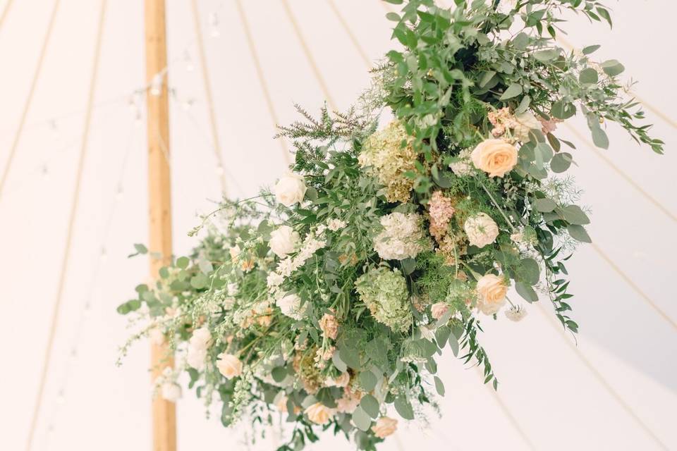 Floral chandelier